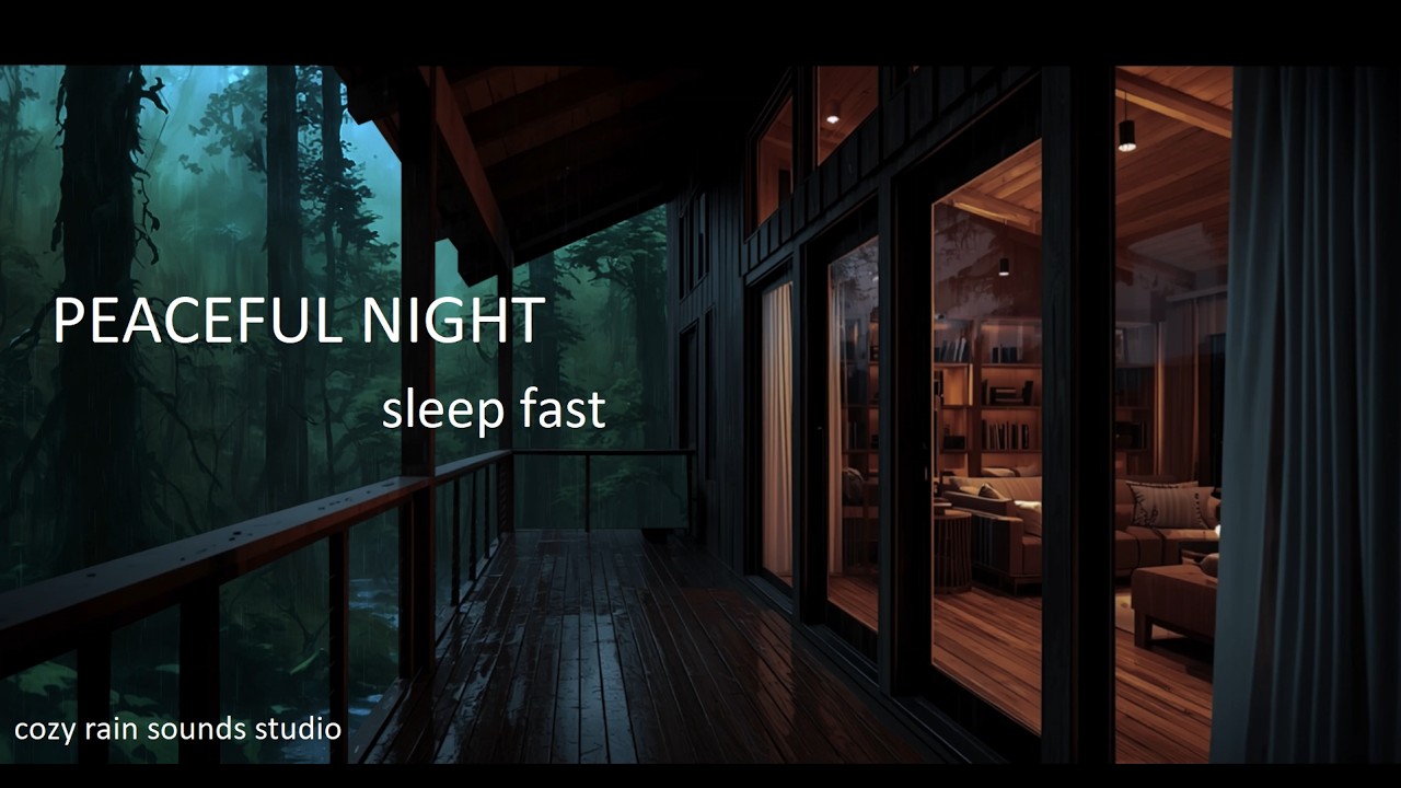 Gentle Rain From A Cozy Forest Cabin 8 hours 🌧️ | Cozy Rain Sounds for Sleep & Relaxation