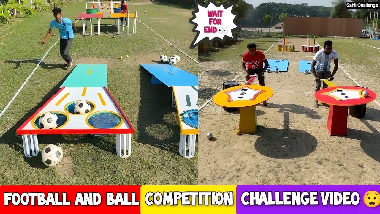 Football And Ball Competition Challenge Video 😧 || Wait For End 👀/ Sahil Challenge