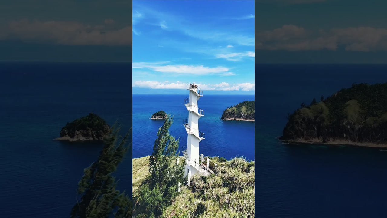 Aurora Lighthouse, Baler, Philippines #drone #philippines #beach #lighthouse #blue #travel