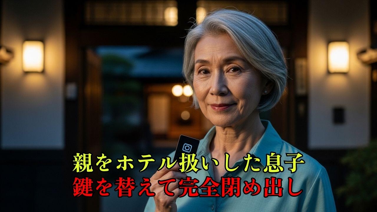 「ホテル代浮くから」と実家を占領する息子夫婦。鍵を替えて高級ホテルへ逃避行した結果