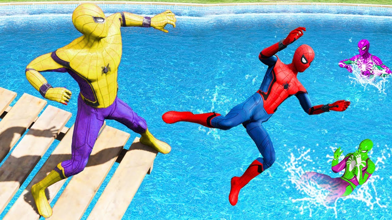 SPIDERMAN CRAZY JUMPS/FALLS #28 (GTA 5 Spider-Man Fails)