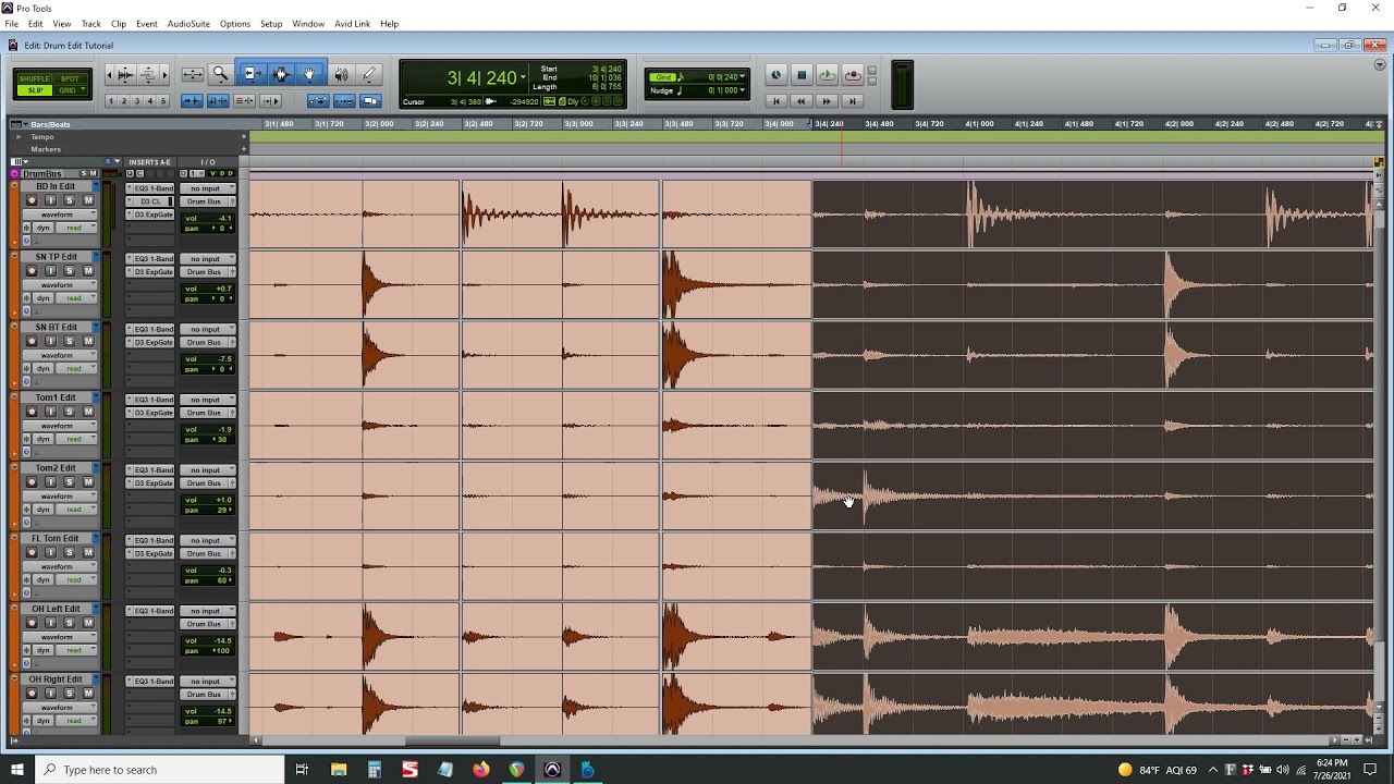 How To Manually Drum Edit In Pro Tools 12