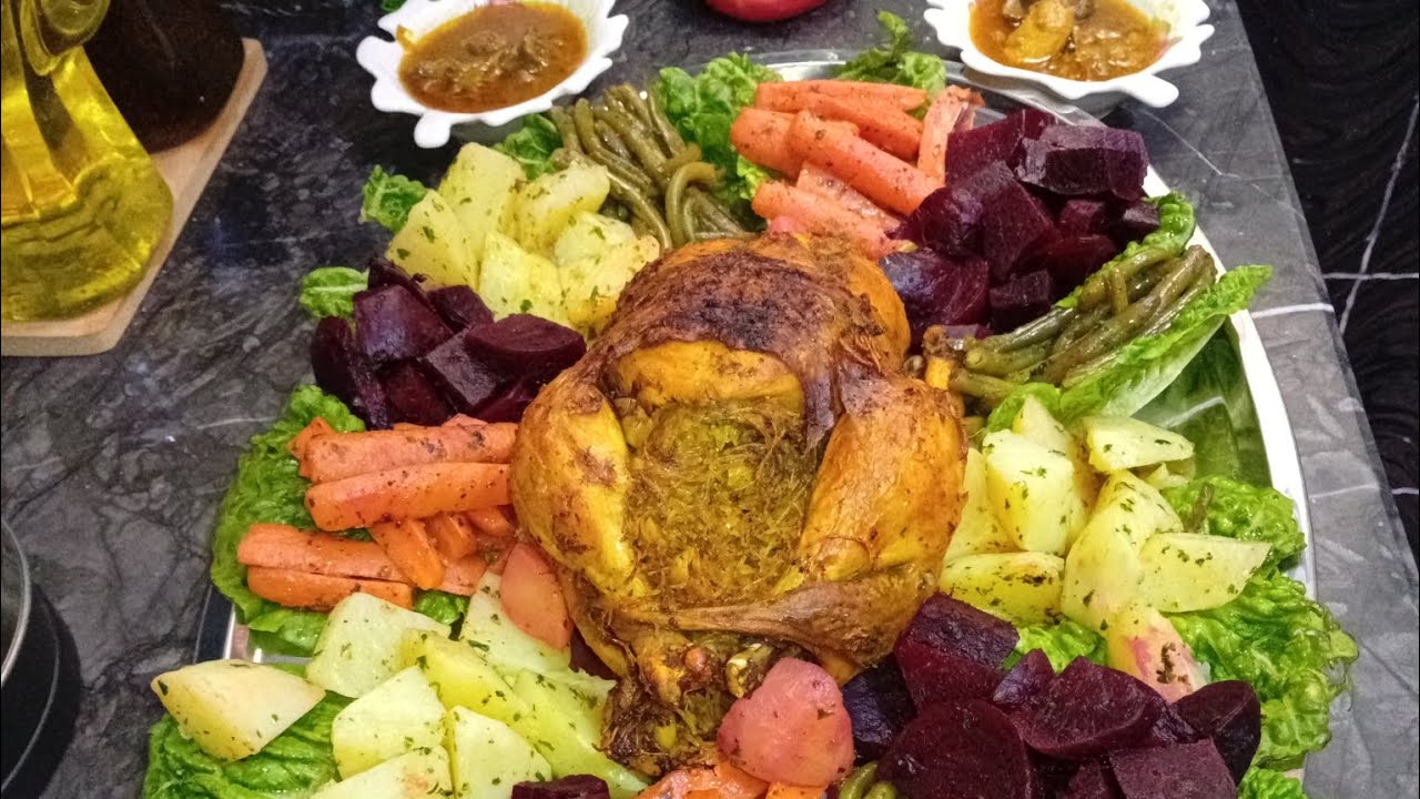 اسهل طريقة الدجاج في الفرن معمر بالشعرية الصينية مع الخضر سوطي كايجي كيحمق و لذيذ😋سهل التحضير للضيوف