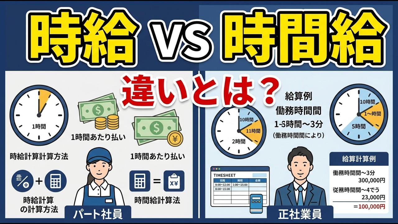 時給と時間給の違いとは？給与計算の基本をやさしく解説