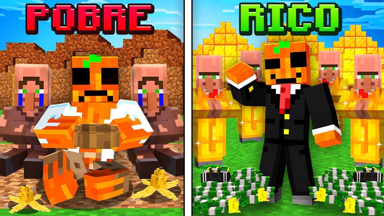 Pas&eacute; de Aldea POBRE a RICA en Minecraft!