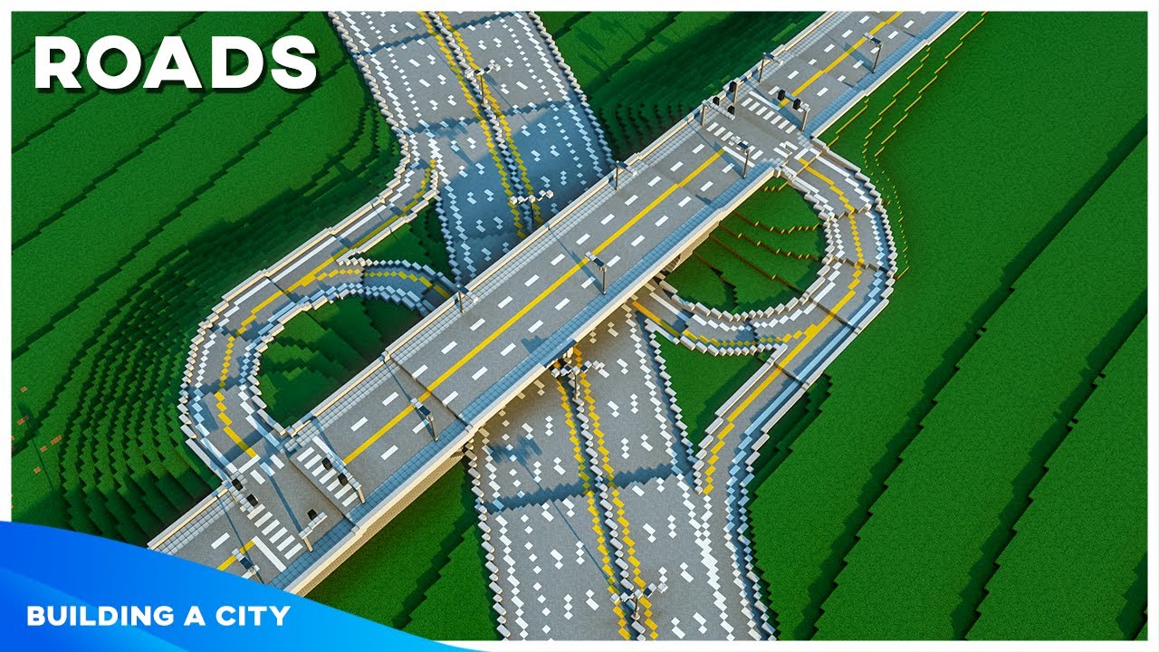 Roads - Building A City #120 [Minecraft Timelapse]