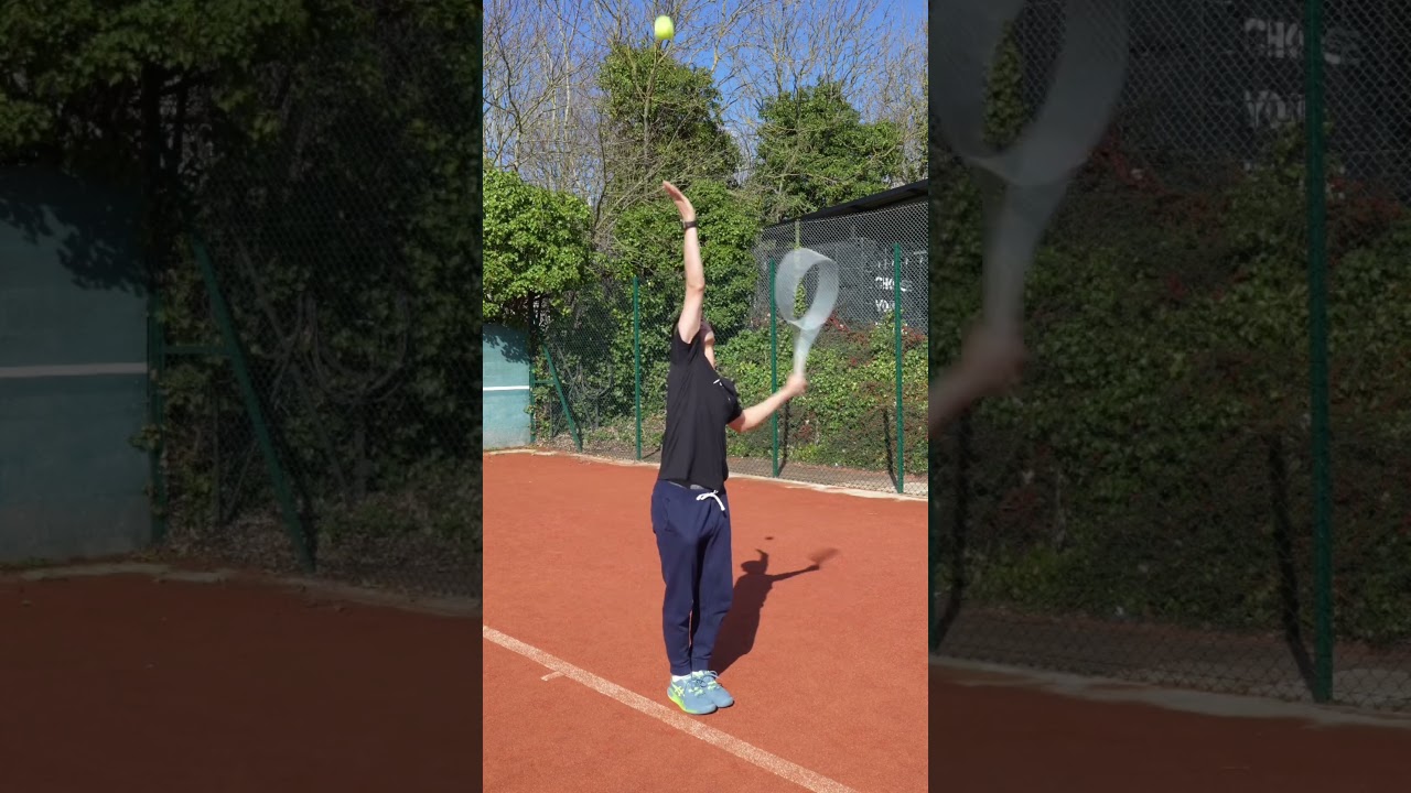 Improve your serve balance ✅ #tennis #tennistips #shorts