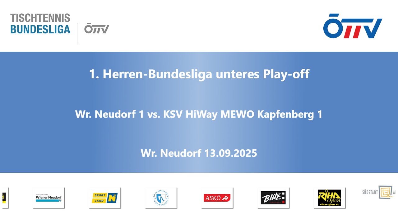 Wr. Neudorf 1 vs KSV HiWay MEWO Kapfenberg 1