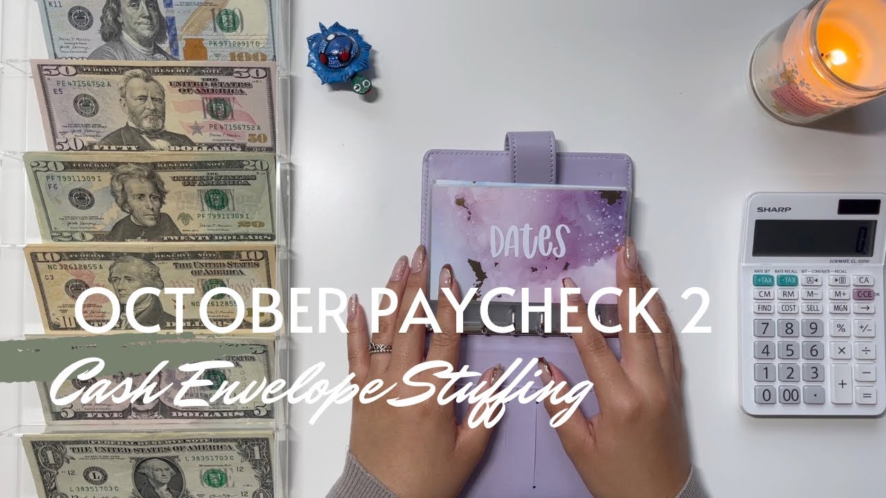 October 2023 Budget | Cash Envelope and Sinking Fund Stuffing | Paycheck 2 | 24 Year Old Budgeter