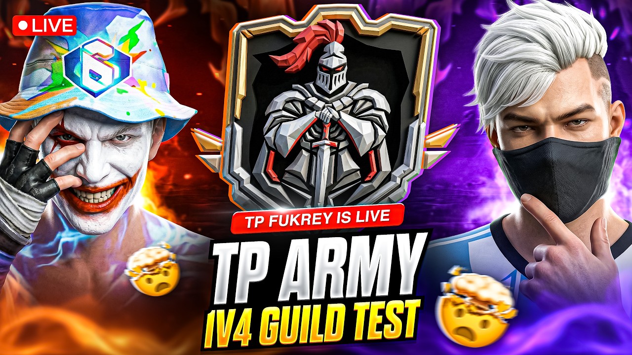 TP ARMY GUILD TEST LIVE 1V4 😱@TPRANJANLIVE #live#rankpush