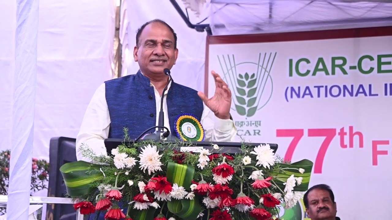 Dr. R. C. Agrawal, DDG (Edu), ICAR, addressed in view of 77th foundation day  of ICAR-CTRI, RJY