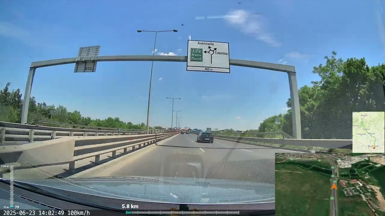 2025.06.23 -A3-E60-DN73A-DN1E- București-Poiana Brașov - TrafficCam BlackvueDR970xPlus-TELEMETRY