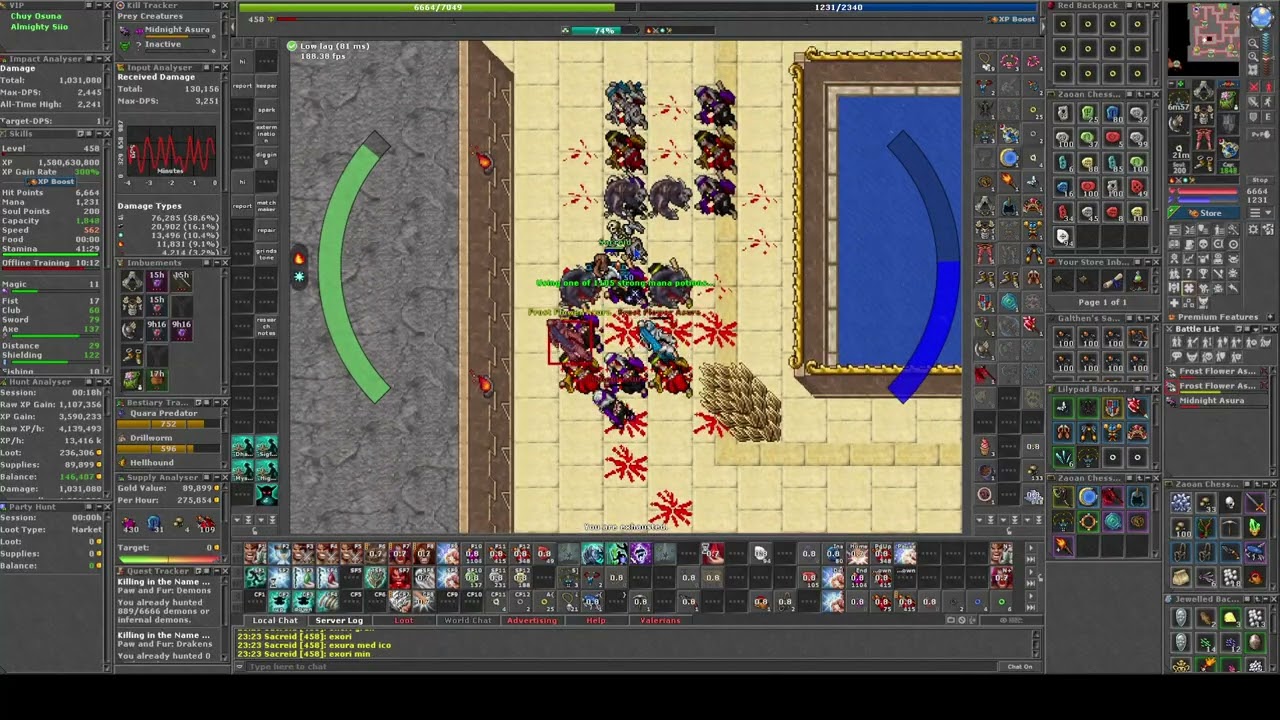 Tibia Hunt - EK 450 - Asuras