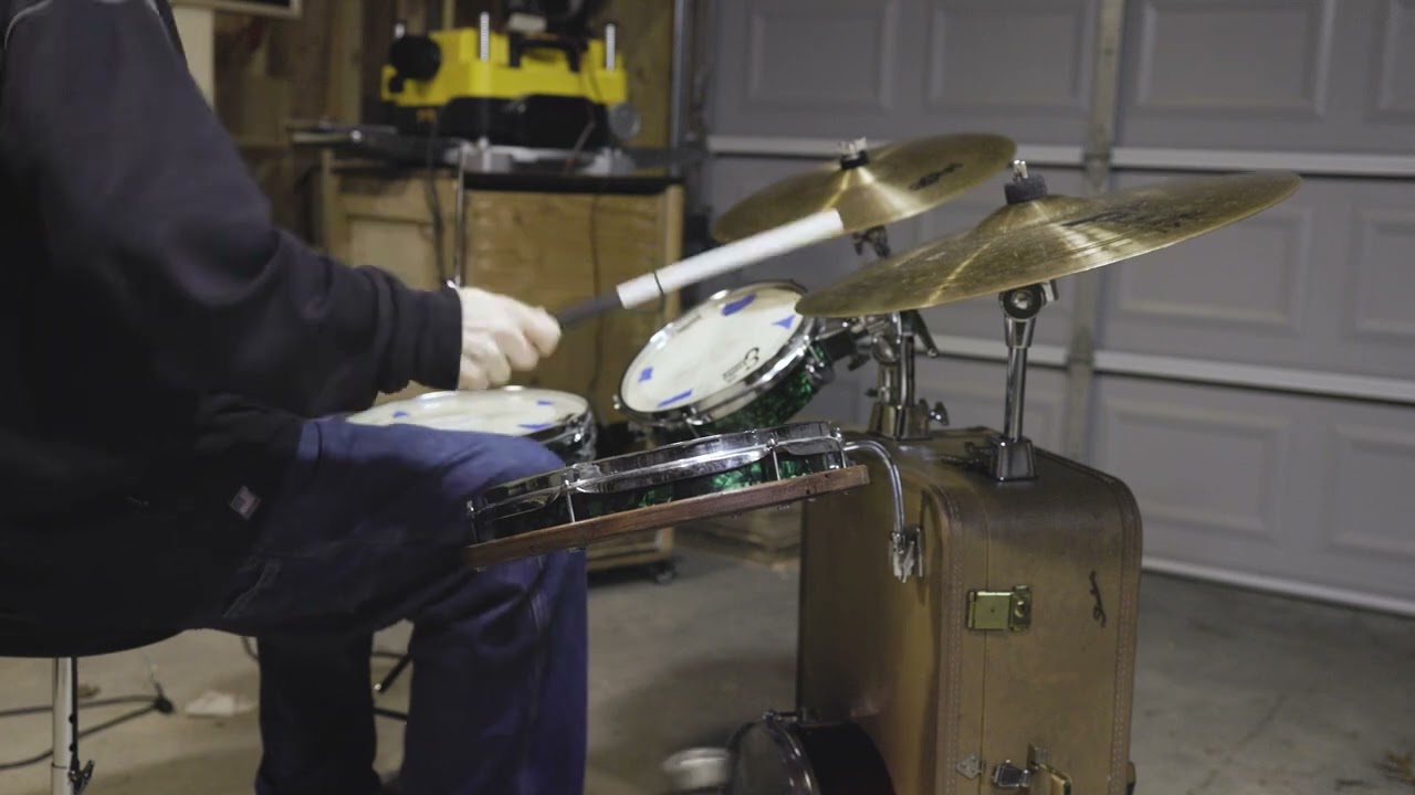 Suitcase drumset build