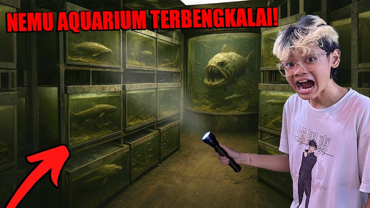 MENEMUKAN AQUARIUM TERBENGKALAI! ADA IKAN MONSTER MENGERIKAN YANG MASIH HIDUP!!!