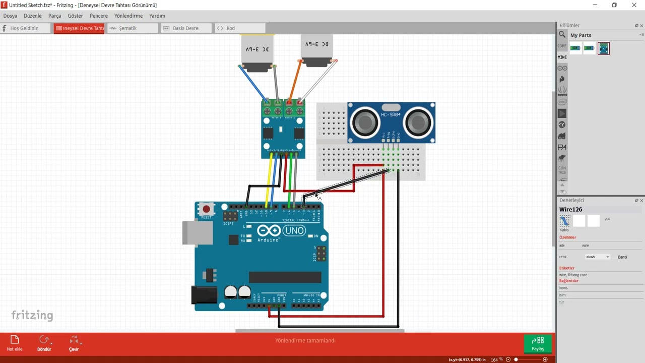 Arduino Dersleri - 25 engelden kaçan robot