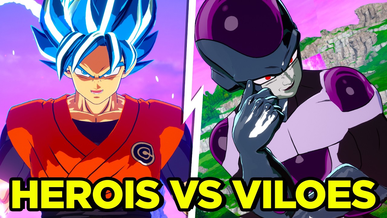 HEROIS VS VILOES no DRAGON BALL SPARKING ZERO