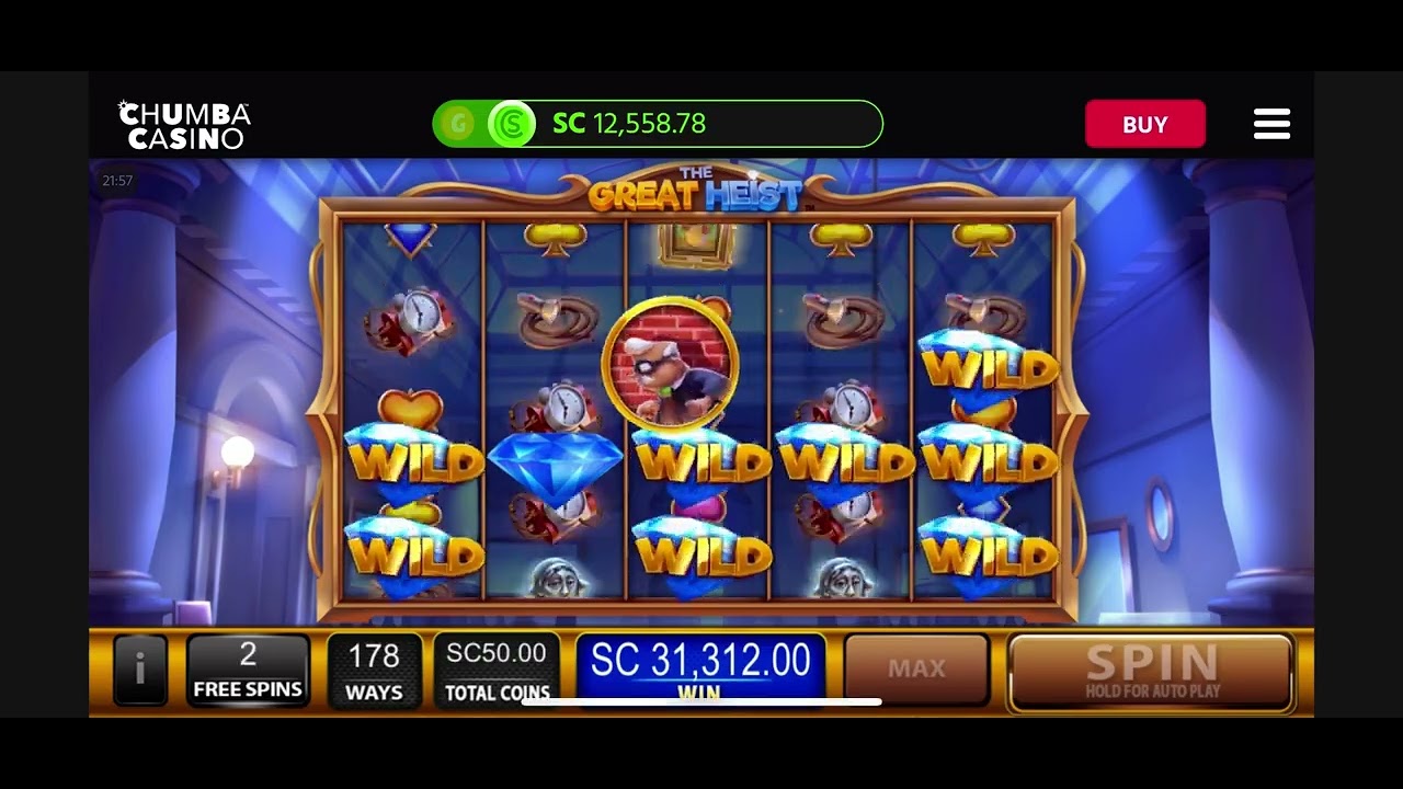Huge Jackpot on The Great Heist Chumba Casino!