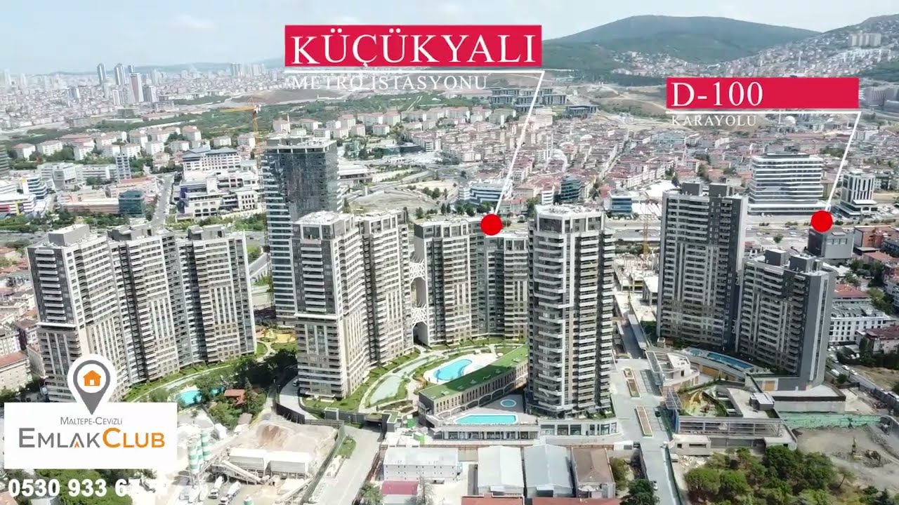 EMLAK CLUP-Maltepe Cevizli Küçükyalı Nida Park 3+1 Satılık Daire