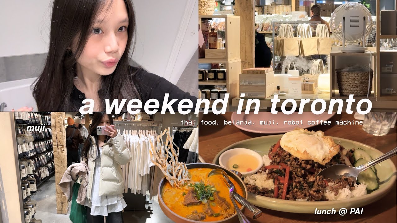weekend di toronto: lunch w/ friends, belanja di muji, nyobain robot coffee machine 𓍢ִ໋☕ ׂ 𓈒 ⋆ 🍽️