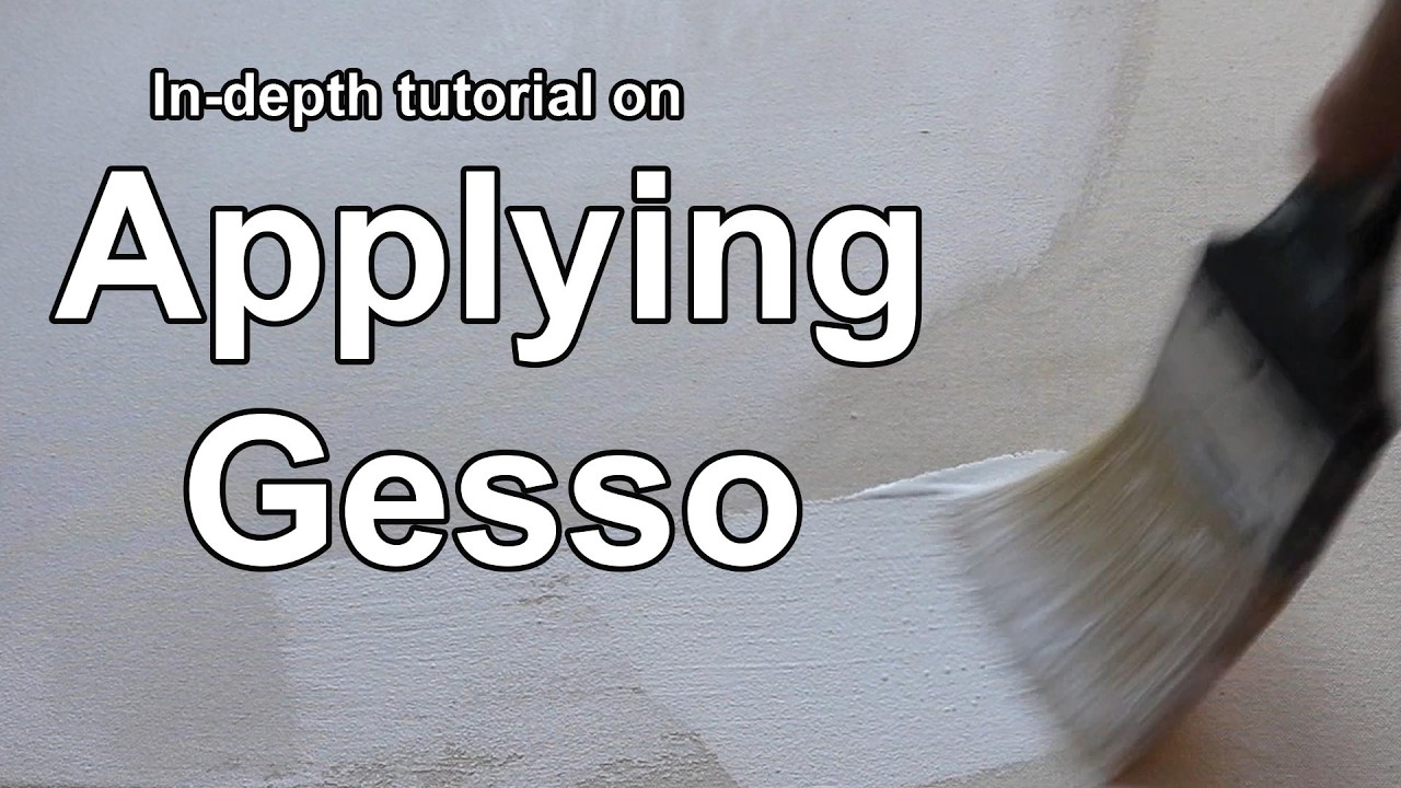 How to apply Acrylic Gesso on a Canvas for Oil Painting Detailed Step by Step Tutorial Demonstration