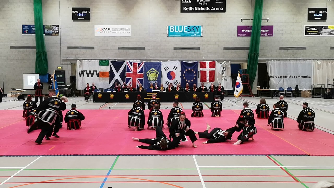 Ladies demonstration team paying tribute to JDKJN Alison Ducker at Norwich Tournament 2021.