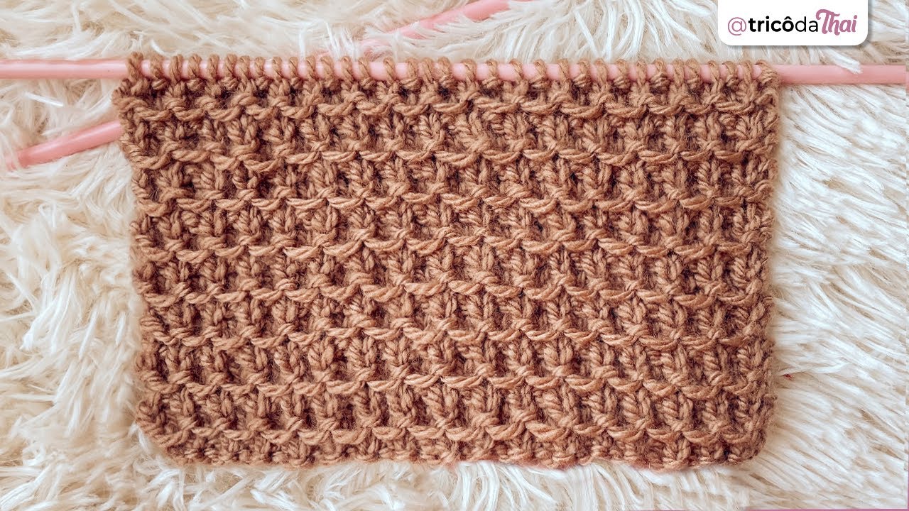 PONTO DE TRICÔ FÁCIL PARA XALE E MANTA DE BEBÊ - Passo a passo ponto Algodão 🧶
