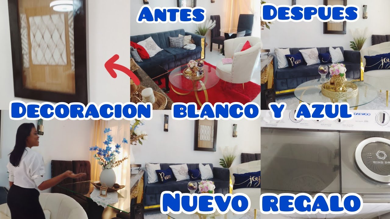decorando la sala en color azul rey /nuevo cuadro asi quedo toda la casa