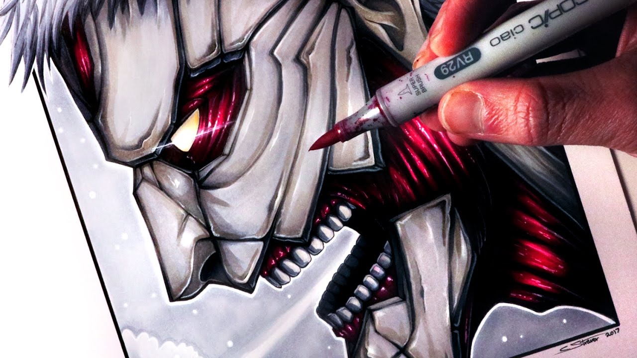 Let's Draw the ARMORED TITAN from ATTACK ON TITAN - FAN ART FRIDAY