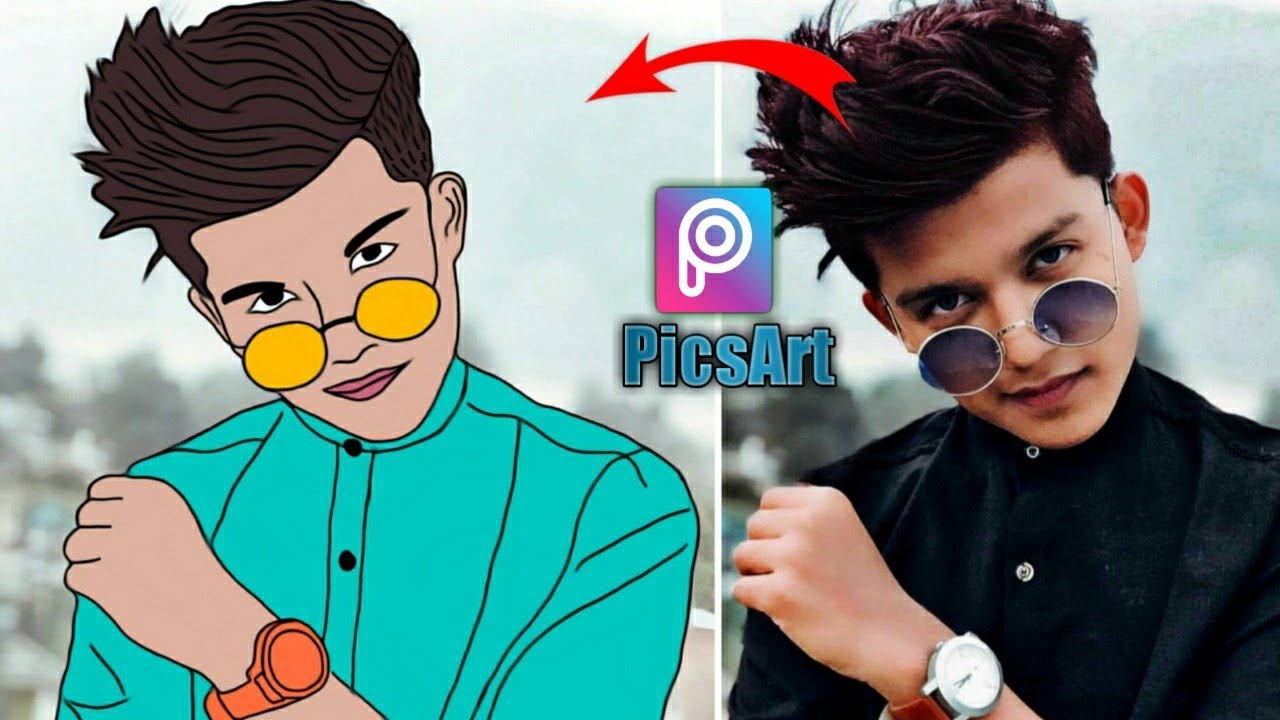 PicsArt Tutorial | Cartoon Art in PicsArt | How To Make Vector Art in PicsArt App | RTWOrLD