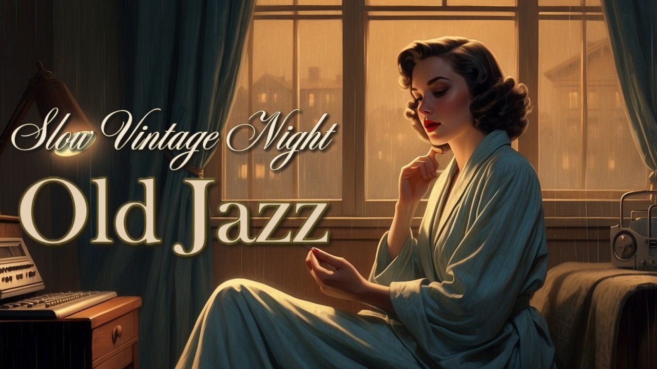 Timeless Slow Vintage Jazz✨[Vintage, 1940s] Whispering Radio in the Quiet Room, Candlelit Solitude