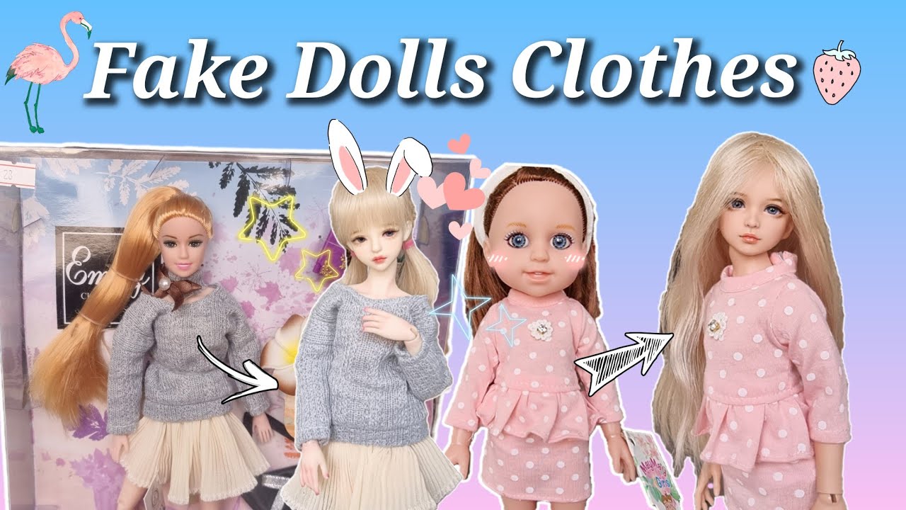 I try on fake doll clothes on my expensive BJD dolls 😅