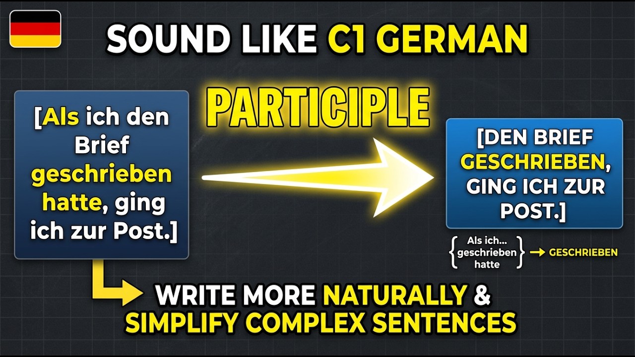 The 'Shortcut' Rule: Shorten Your German Sentences with Participles 📚 Learn German easily
