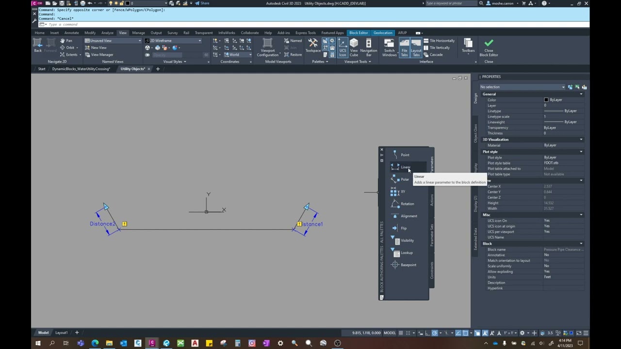 Creating Dynamic Blocks (Civil3D/AutoCAD)