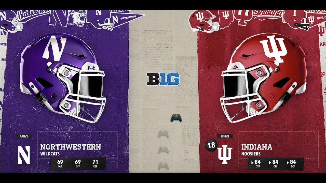 NCAA 26 Indiana rebuild 2035 week 13 Vs. Northwestern