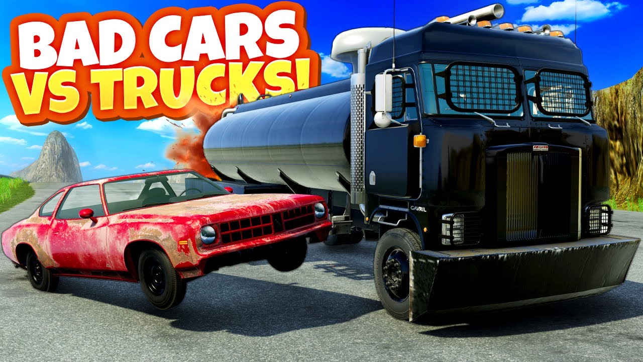 RUSTY OLD CARS VS ARMORED TRUCKS On a Mountain in BeamNG Drive Mods!