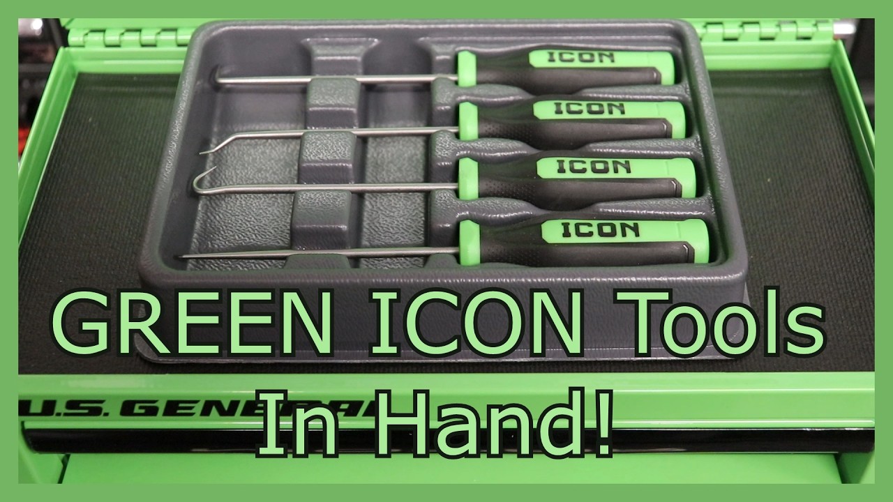 First Look at GREEN Icon Tools!  Icon Mini Pick Set (Harbor Freight Tool Haul #77)