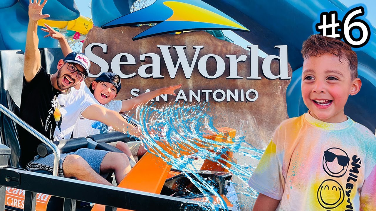 KARIM Y DYLAN SE SUBEN A LOS JUEGOS EXTREMOS EN EL SEAWORLD | Family Juega