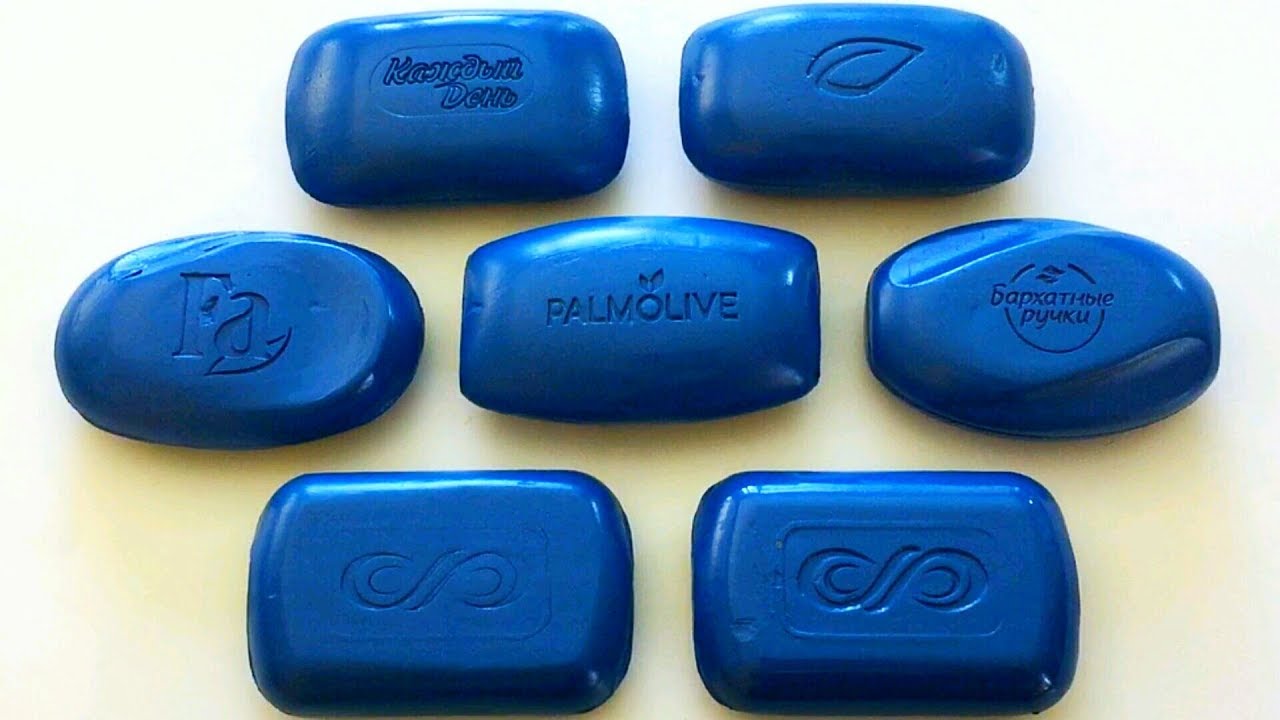 ASMR CUTTING DRY SOAP/ASMR PAINTED SOAP/SATISFYING VIDEO /BLUE COLOR.#29
