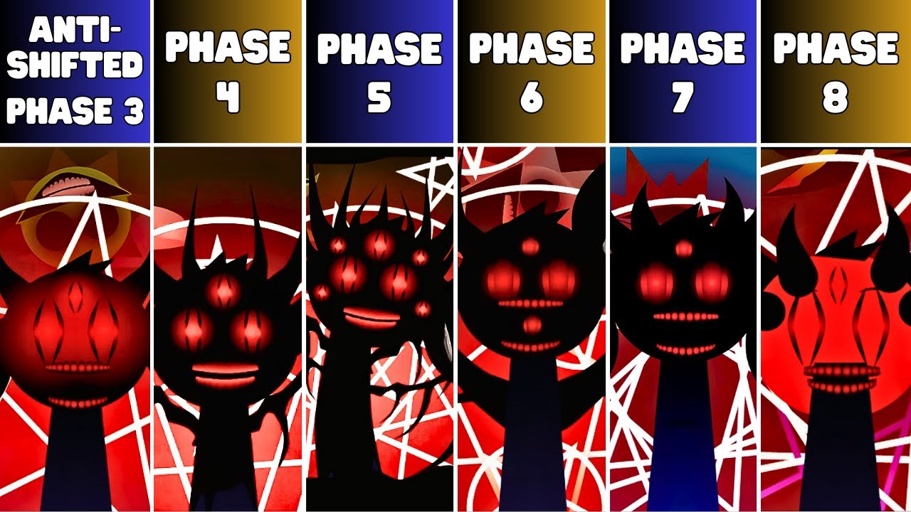 Incredibox Sprunki Anti-Shifted – Phase 3 VS Phase 4 VS Phase 5 VS Phase 6 VS Phase 7 VS Phase 8