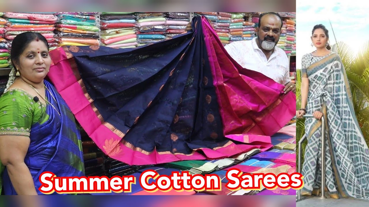 Old Washermanpet Wholesale Price Summer Special Cotton Sarees Velmurugan Textile