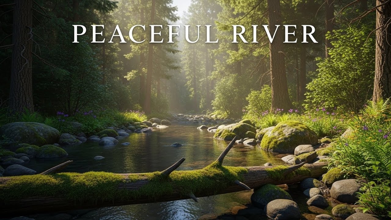 Flowing Stream River 🌊 Gentle Nature Sounds for Sleep, Focus, and Serenity #1318