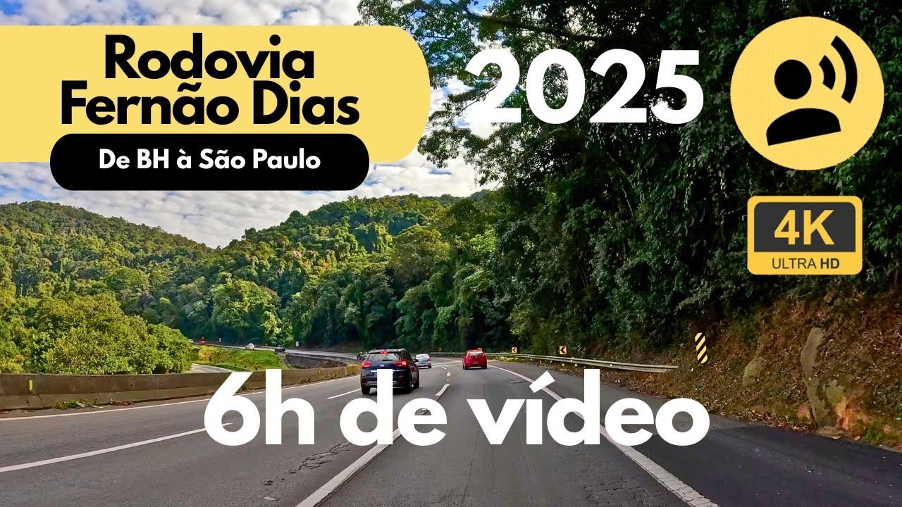 Rodovia Fernão dias, vídeo sem cortes. 6h de viagem entre Belo Horizonte e São Paulo