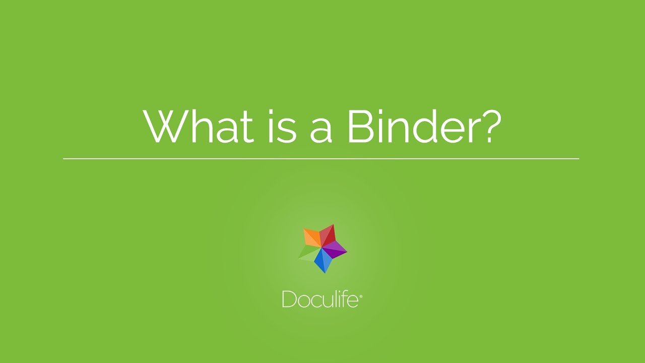 Doculife - What is a Binder?
