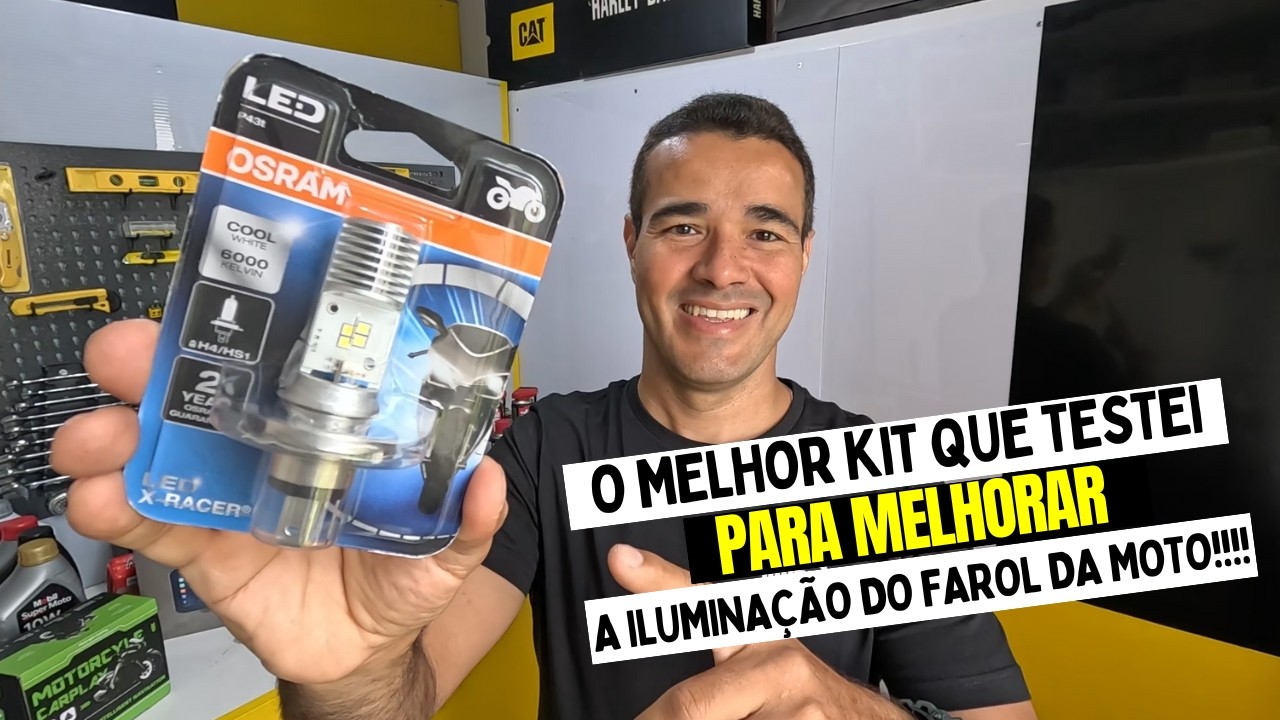 AGORA ESTÁ CLAREANDO DEMAIS: LÂMPADA LED OSRAM + FAROL AUXILIAR PROJETOR