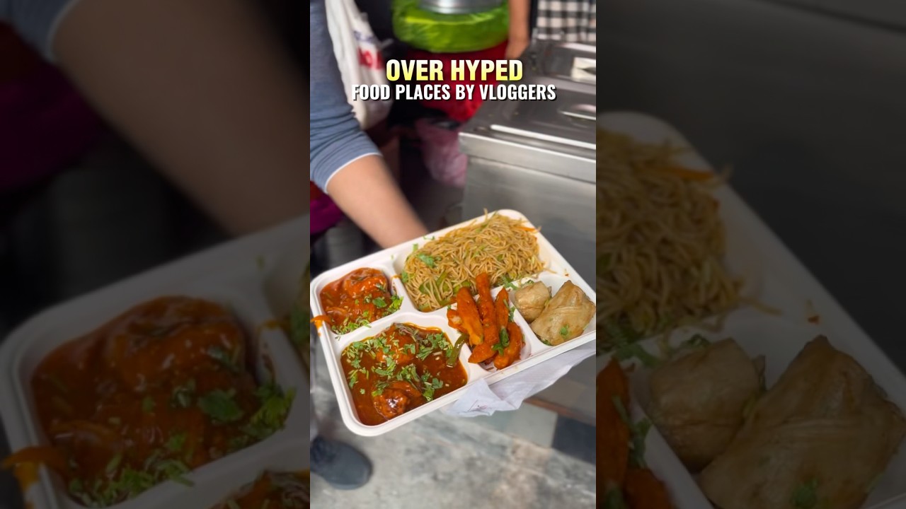 Over Hyped Food Places 🤤😱 #yumvloger #foodchallenge #streetfood #vlog #overhyped #shorts #momos