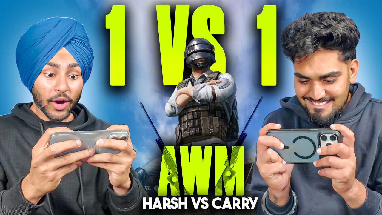 1V1 FIGHT WITH CARRY IN BGMI WITH M24 & AWM😱💪 - HARSH JAGRAON VS CARRY CHAHAL BGMI 1V1