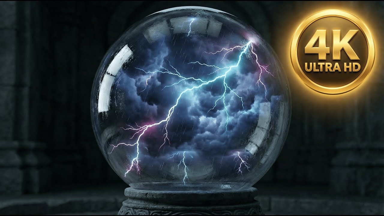 4K Mystical Crystal Orb Screensaver 1 Hour ~ Ethereal Spiritual Ambient Music