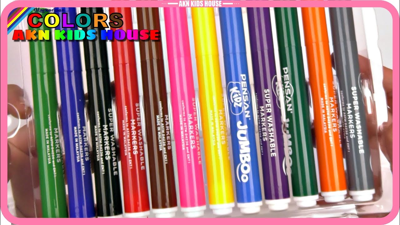 ( Fruits ) Apple and Marker Pencil Coloring / Akn Kids House