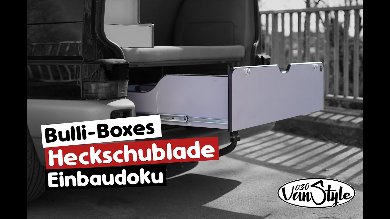 Heckschublade von Bulli-Boxes für den VW T4 Multivan